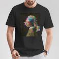 真珠の耳飾りの少女ヨハネスフェルメールグリッチ絵画 Girl With A Pearl Earringermeer Tシャツ 面白い贈り物