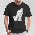 祈るイエスの手 Tシャツ 面白い贈り物