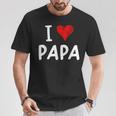 私はパパ 最高 お父さん 父 息子 娘 衣装 ハートが大好きです I Love Papa Tシャツ 面白い贈り物