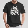 秋田犬 グラフィックtシャツ レディース メンズ Tシャツ 面白い贈り物