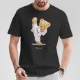 空手 子供用 テディベア テコンドー ボーイズ メンズ Tシャツ 面白い贈り物