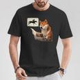 競馬 馬tシャツ 柴犬 シバイヌ 面白いtシャツ ウマ レース 馬 乗馬 メンズ おもしろグッズ ネタ 大人 男性 Tシャツ 面白い贈り物
