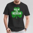 聖パトリックデー 面白いギフト Kiss Me I'm Mexican Tシャツ 面白い贈り物