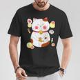 花より団子猫 Cat 猫 メンズ レディース ペット 動物 和風 キャラt Tシャツ 面白い贈り物