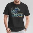 葛飾 北斎 神奈川沖浪裏 有名なヴィンテージアート スタイリッシュ Great Wave Hokusaitylish Tシャツ 面白い贈り物