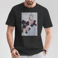 葛飾北斎作 ハイビスカスとスズメ Tシャツ 面白い贈り物