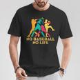 野球 面白いtシャツ おもしろ 文字入り 服 No Baseball No Life ベースボール 文字 ネタ メンズ Tシャツ 面白い贈り物