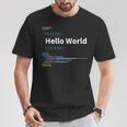 開発者 Hello World Tシャツ 面白い贈り物