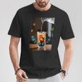 おもしろ 面白い コーヒー アイスコーヒー おもしろい 水 氷 グラス Tシャツ 面白い贈り物