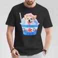 面白いtシャツ コーギー かき氷 イヌ メンズ 犬好き グッズ かわいい おもしろ 面白い 服 ネタ 夏 Tシャツ 面白い贈り物