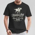 面白いダービーデー、ケンタッキースタイルの競馬 Tシャツ 面白い贈り物