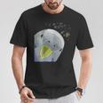 面白い好奇心インコのセキセイインコ Tシャツ 面白い贈り物
