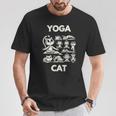 魅力的な禅猫のポーズ 気まぐれな猫ヨガ Tシャツ 面白い贈り物