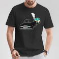 黒塗りの高級車よりも怖い無車検の軽自動車 Tシャツ 面白い贈り物