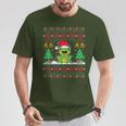 Frog Wearinganta Hat Christmas Lights Xmas Frog Tシャツ 面白い贈り物