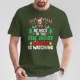 Be Nice To The Disc Jockeyanta Dj Disc Jockey Christmas Tシャツ 面白い贈り物