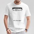 50Th Birthday 50 Years Guest Book Guest List Party T-Shirt Lustige Geschenke