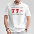77 歳 喜寿 77歳 77才 お祝い 男性 女性 喜寿祝い 父 母 きじゅ 誕生日 スロット パチスロ Tシャツ 面白い贈り物