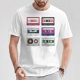 80 年代のロック カセットシャツ男性ヴィンテージ ロック カセット テープ Tシャツ 面白い贈り物