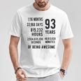 93歳の誕生日 男性 女性 面白い 93歳 Tシャツ 面白い贈り物