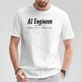 Aiエンジニアが今日の明日の知性を構築 Tシャツ 面白い贈り物