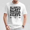 Always Ready Forever Brave 消防士 消防士 Tシャツ 面白い贈り物