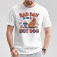 Bad Day To Be A Hotdog Fourth Of July Hot Dog 4Th Of July T-Shirt Unique Gifts