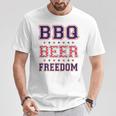 Bbq Beer Freedom Tシャツ 面白い贈り物