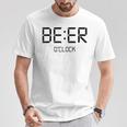 Beer O'clock ビールタイム 面白いギフト ビール愛好家 Tシャツ 面白い贈り物