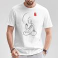 Budismo Zen Minimalista Calma Espiritual Buda En Meditación In Mangas Camiseta unisex Regalos divertidos