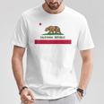 California Republic ノベルティ カリフォルニアベア カリフォルニアフラッグ Tシャツ 面白い贈り物