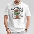 Can't Touch This Cactus Cowboy ウエスタンカートゥーン ユーモア Tシャツ 面白い贈り物