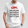 Cbr、オートバイ、バイク、バイカー、スポーツバイクの進化。 Tシャツ 面白い贈り物