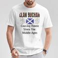 Clan Buchan Tartancottish Family Namecotland Pride Tシャツ 面白い贈り物