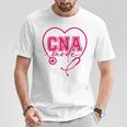 Cna認定看護助手患者ヘルスケア ピンク Tシャツ 面白い贈り物