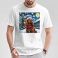 Cockerpanieltarry Night Christmasan Gogh Doganta Hat 長袖tシャツ Tシャツ 面白い贈り物