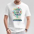 Color Our World Summer Reading 2025 Boho Wildflower Book T-Shirt Personalized Gifts