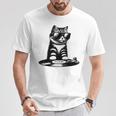 Cool Dj Cat ビニールレコード愛好家 Tシャツ 面白い贈り物