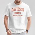 Davidson ノースカロライナ Nc ビンテージ アスレチック スポーツデザイン Tシャツ 面白い贈り物