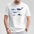 De Ballena Para Los Amantes De Las Ballenas Azul Beluga Orca Y Más Camiseta unisex Regalos divertidos