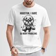 Dog Dad Mompace ヒューストン問題ミニチュアシュナウザー Tシャツ 面白い贈り物