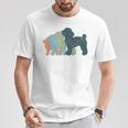 Dog Mom & Dad シルエット ヴィンテージトイプードル Tシャツ 面白い贈り物
