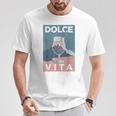 Dolceita Aesthetic Painting Italia Mountains Hikingpritz Tシャツ 面白い贈り物