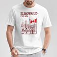 Elbows Up Canada Est 1867 カナダ国旗 カナダ地図 カナダ Tシャツ 面白い贈り物
