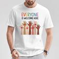 Everyone Is Welcome Here アイダホ 教師 男性 女性 キッズ Tシャツ 面白い贈り物