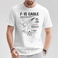 F-15 イーグル戦闘機 ジェット仕様 軍用飛行機 F15 イーグル Tシャツ 面白い贈り物