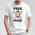 Free Hugs おもしろ相撲力士 相撲ハグ カワイイ相撲ハグ Tシャツ 面白い贈り物