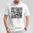 Fu Qr スキャンコード 皮肉ユーモア Fuバックプリント Tシャツ 面白い贈り物