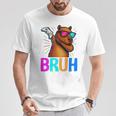 Capybara Gamer Meme Cool Gaming Humor Animal Lover 長袖tシャツ Tシャツ 面白い贈り物