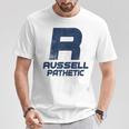 Russell Pathetic Unathletic プットダウン&インシュルト Tシャツ 面白い贈り物